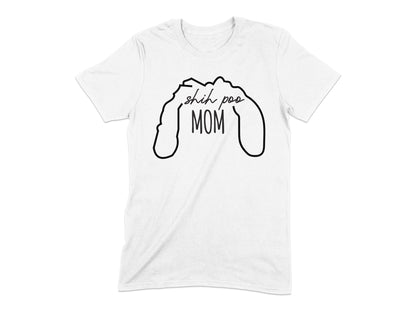 Shih Poo Mom Funny Dog Lover Graphic T-Shirt