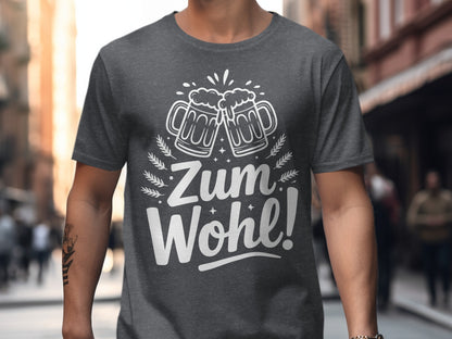 Zum Wohl Graphic T-Shirt with Cheers Design