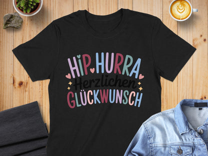 Festive Hip Hurra Herzlichen Glückwunsch T-shirt product