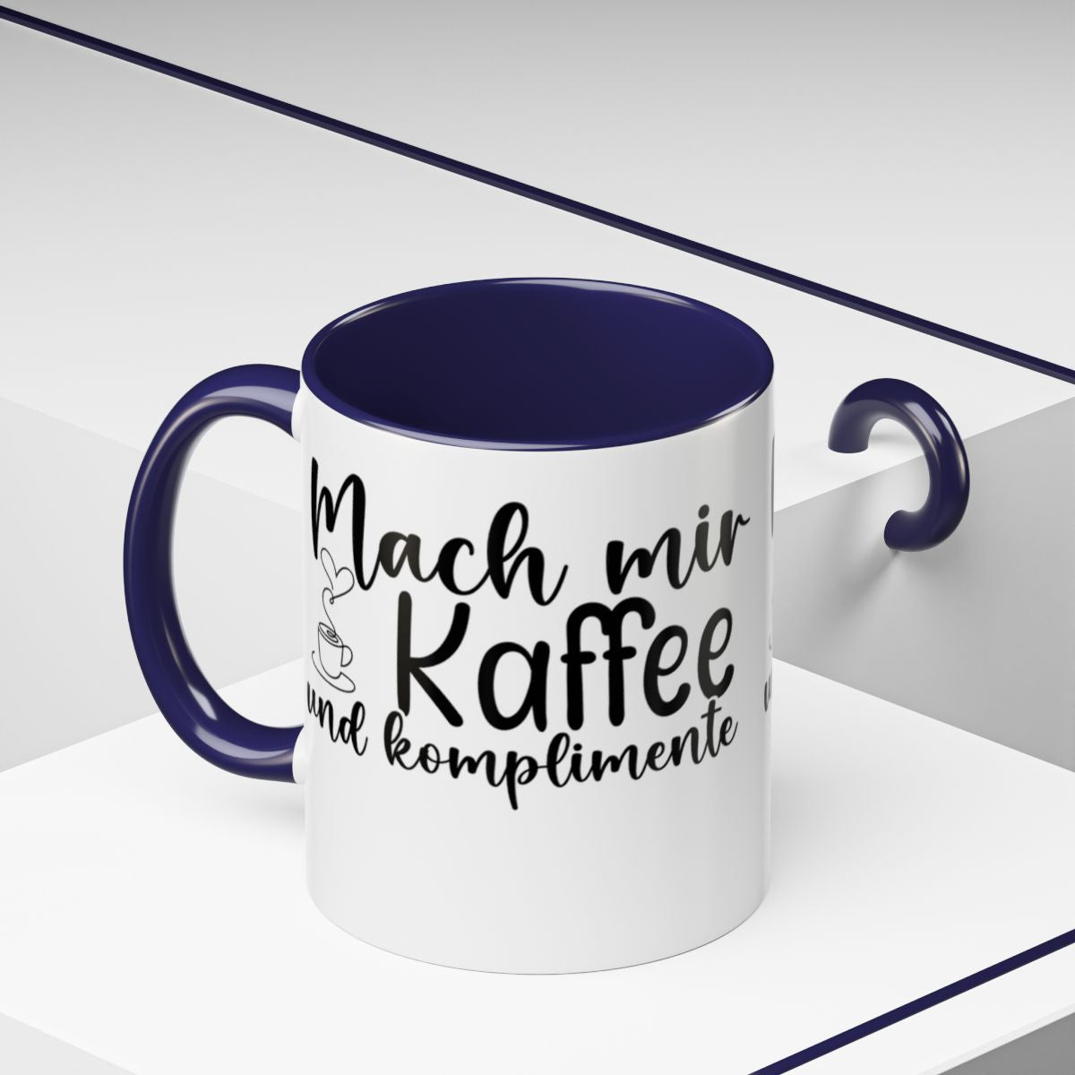 Mach mir Kaffee und komplimente stylish mug