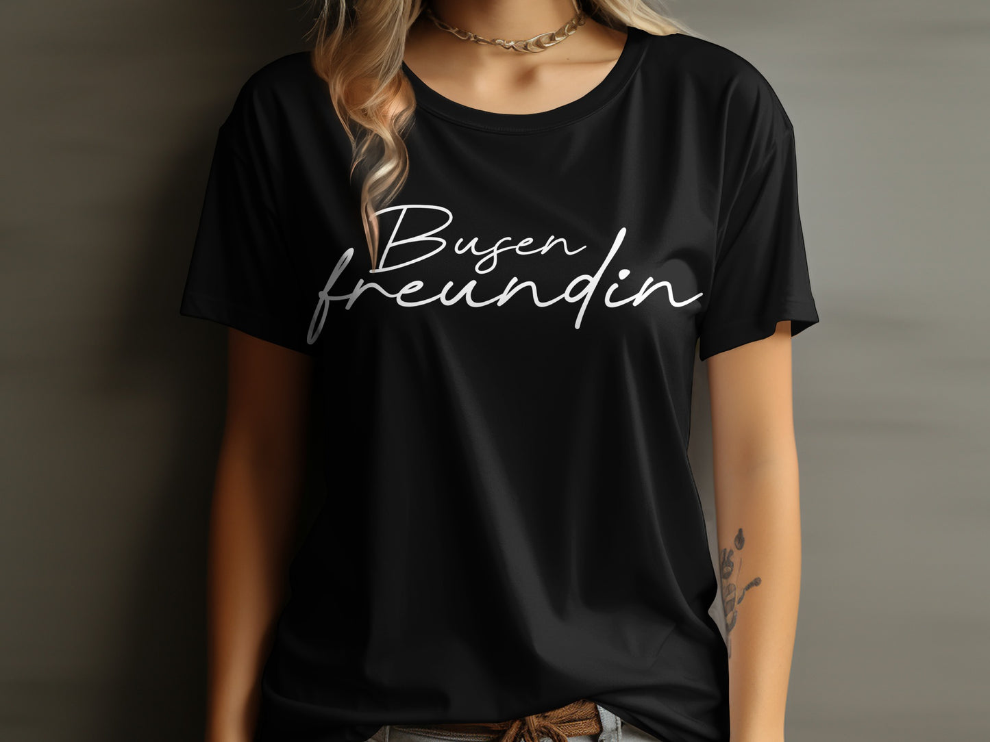 Busenfreundin Script Font Black T-shirt product