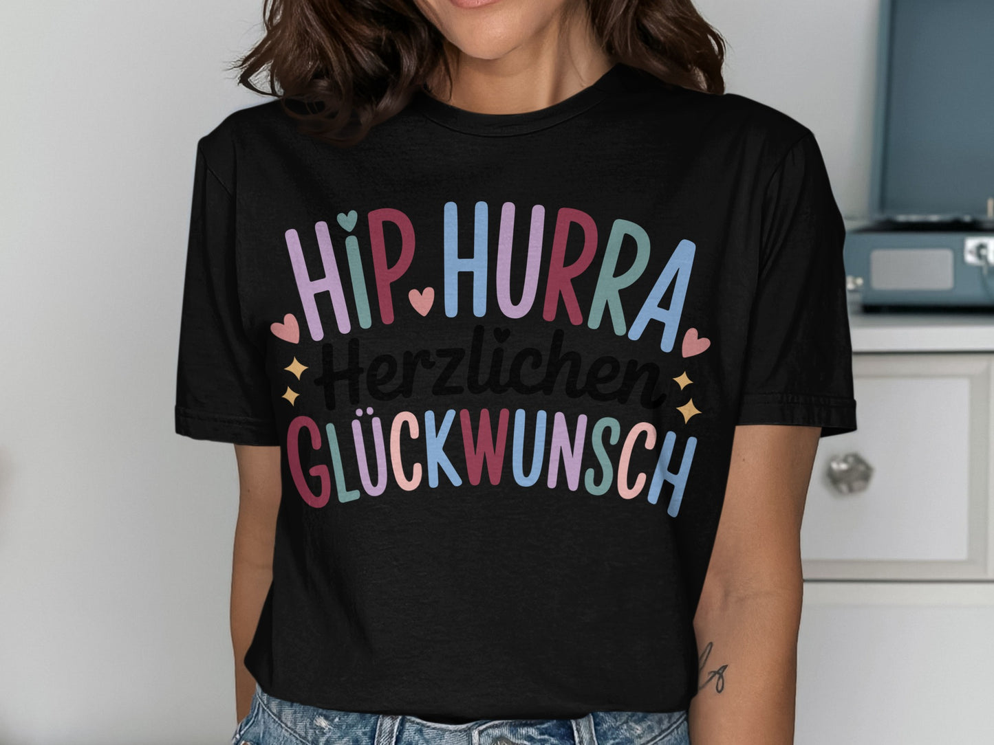 Hip Hurra Herzlichen Glückwunsch t-shirt