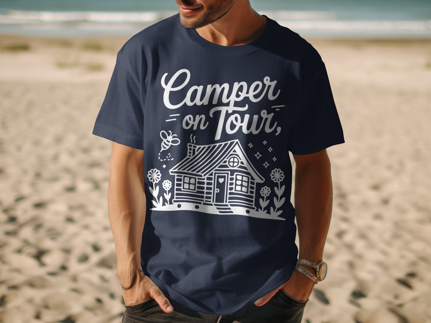 Camper on Tour with House Design Shirt