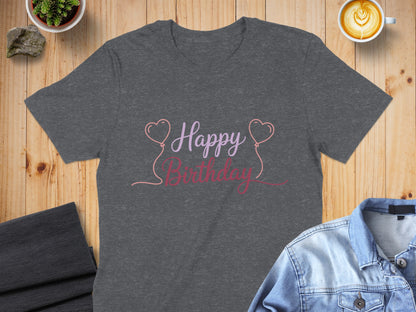Happy Birthday Message with Heart T-shirt product