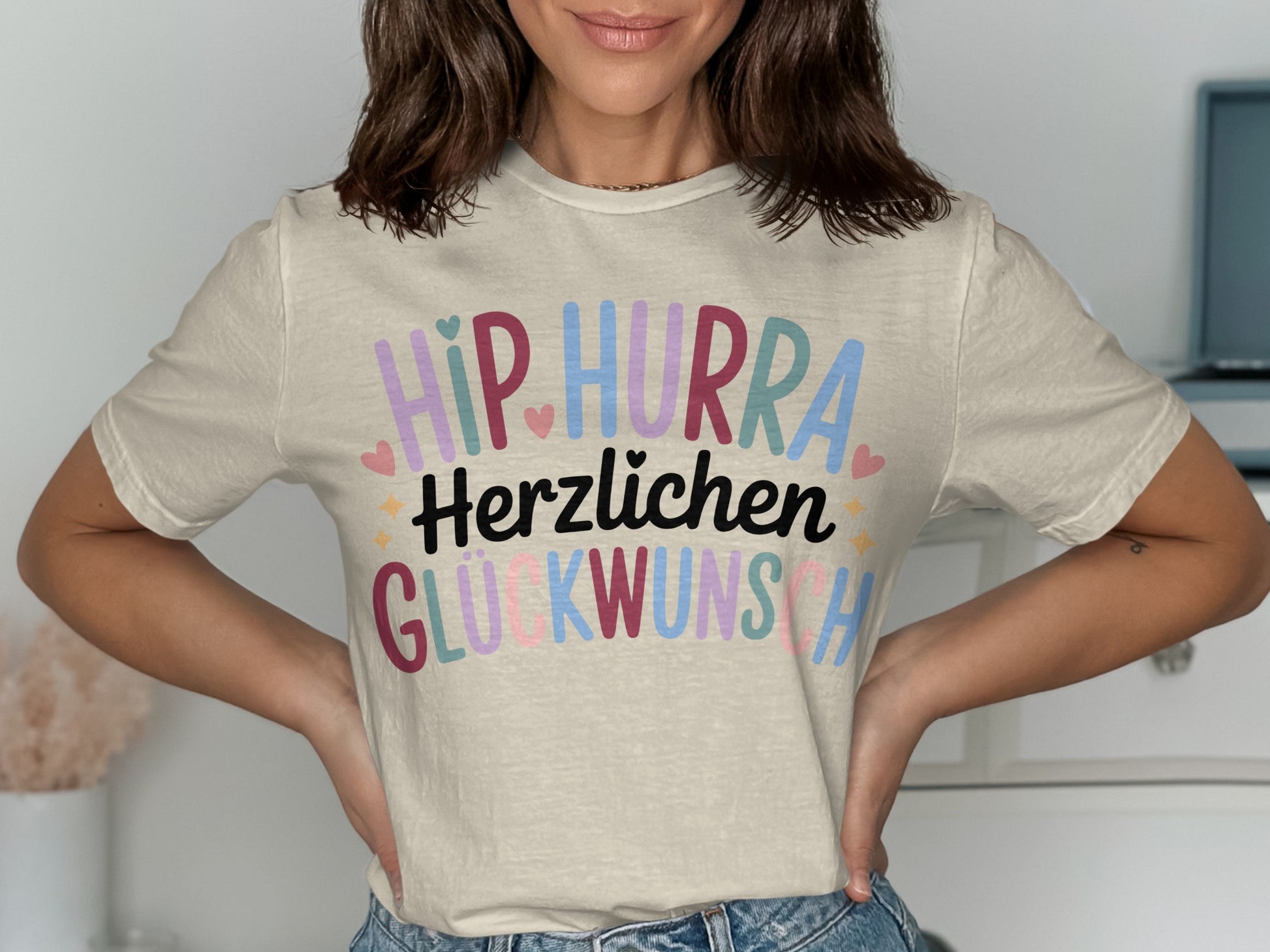 Hip Hurra Herzlichen Glückwunsch Graphic Shirt