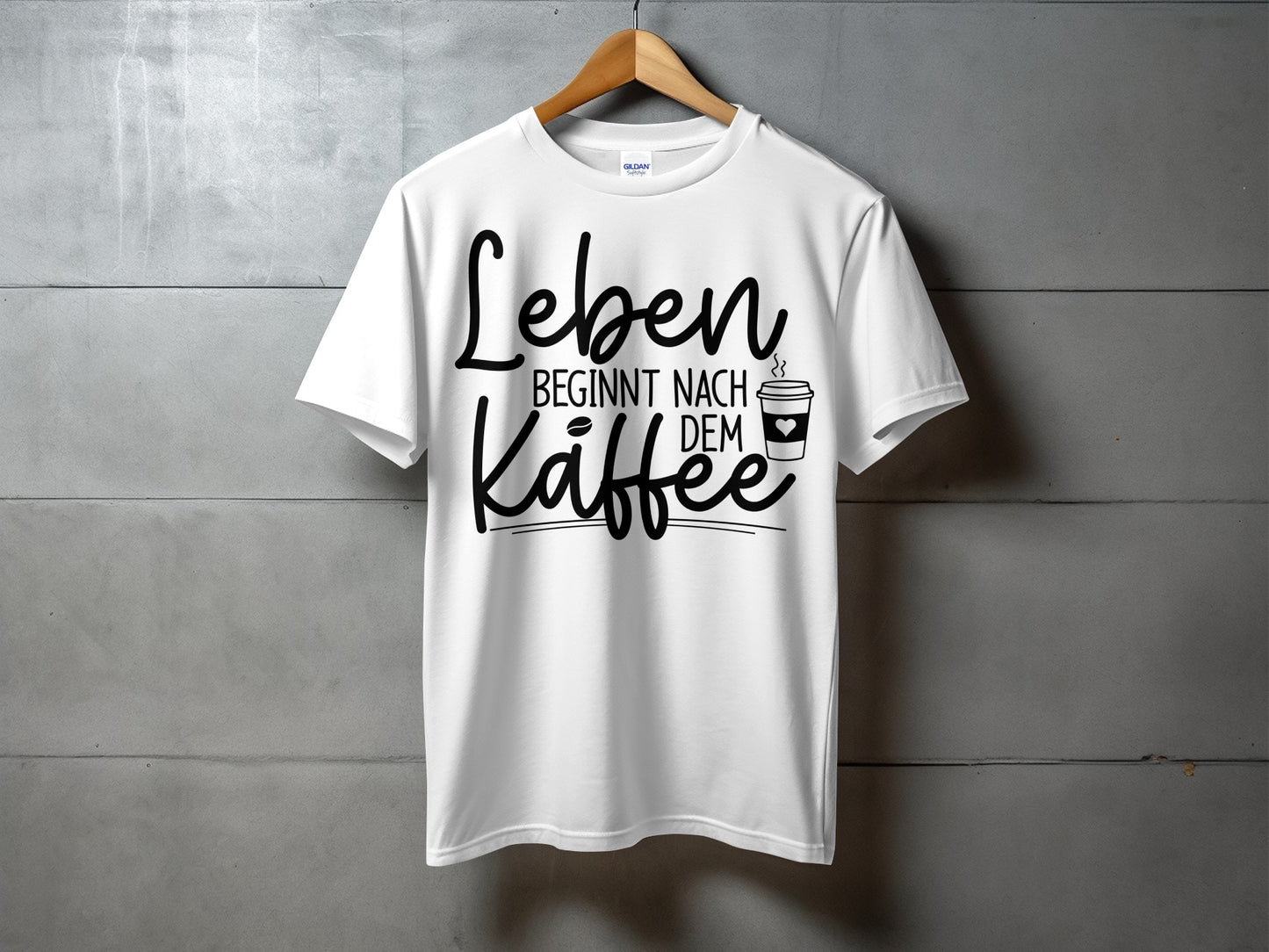 Leben Beginnt Nach Dem Kaffee Unisex T-Shirt
