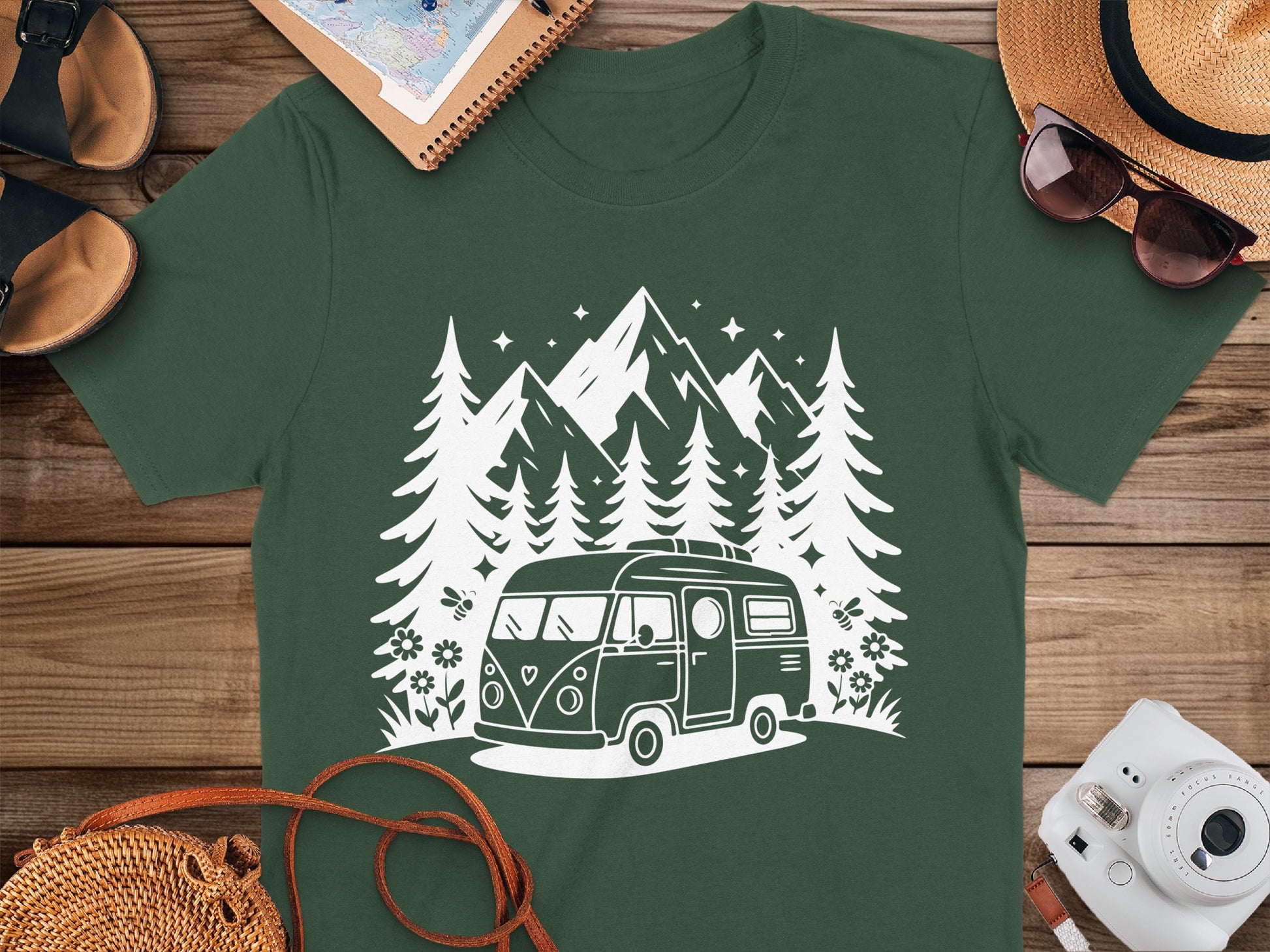 Adventure Van Camping Graphic T-Shirt