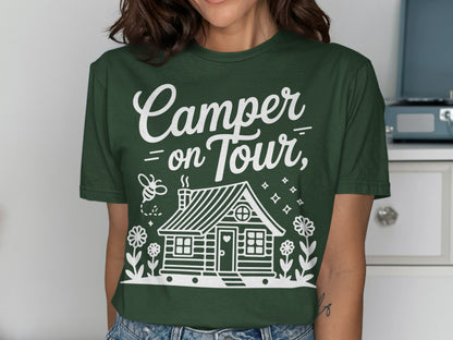 Camper on Tour Cabin Adventure Graphic Shirt