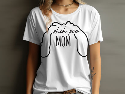 Shih Poo Mom Graphic Tee for Pet Lovers