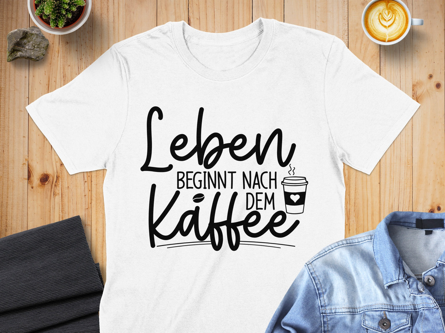 Leben beginnt nach dem Kaffee T-Shirt
