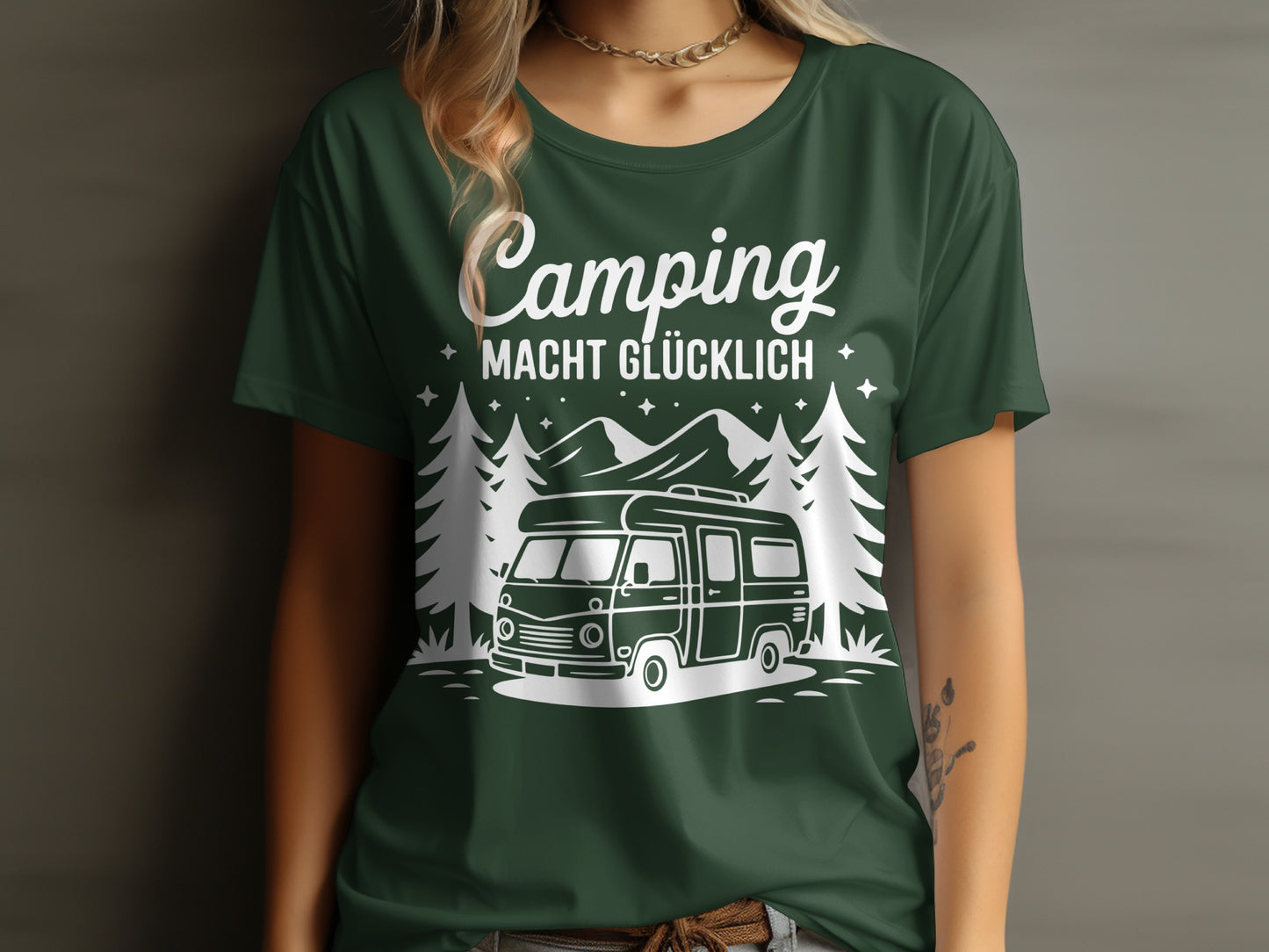 Camping Macht Glücklich Camper Van T-shirt