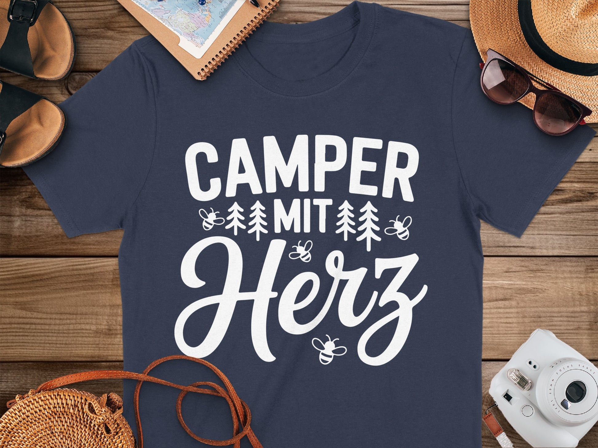 Camper Mit Herz Shirt Graphic Tee
