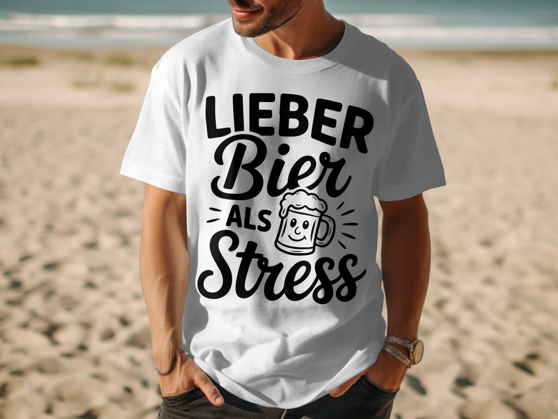 Lieber Bier Als Stress T-shirt