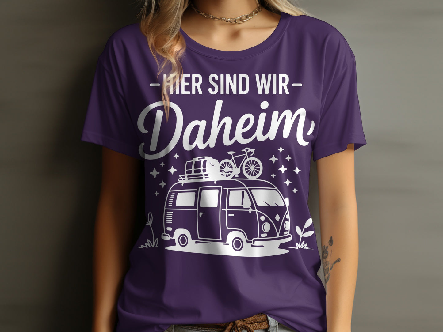 Her Sind Wir Daheim Van Graphic Shirt
