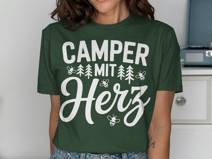 Camper Mit Herz Tee for Outdoors Enthusiasts