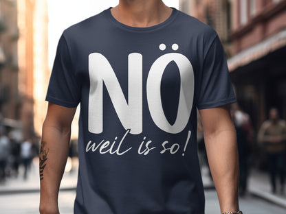 NO weil is so design on men's fashion shirt