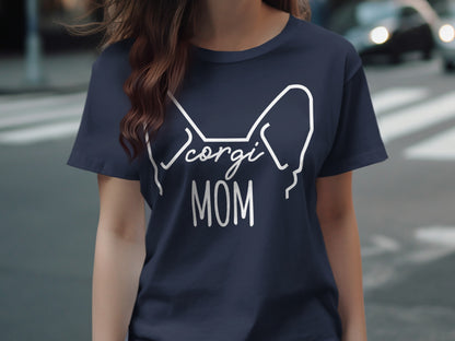 Stylish Corgi Mom Graphic Tee Perfect Gift for Dog Lovers