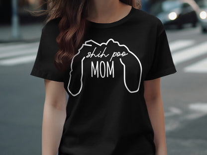 Shih Poo Mom Graphic Tee for Dog Lovers