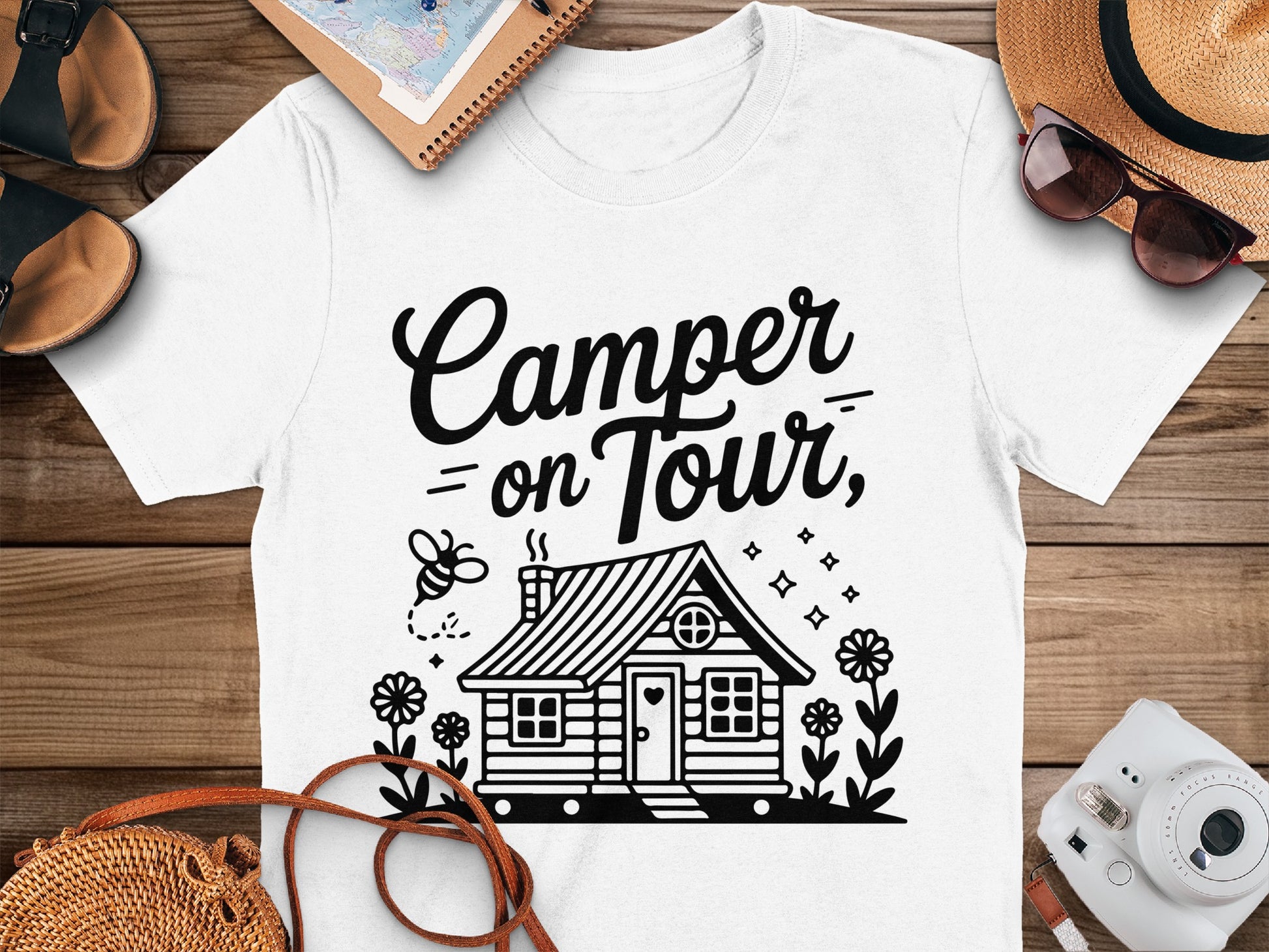 Camper On Tour Beautiful Summer Adventure Shirt