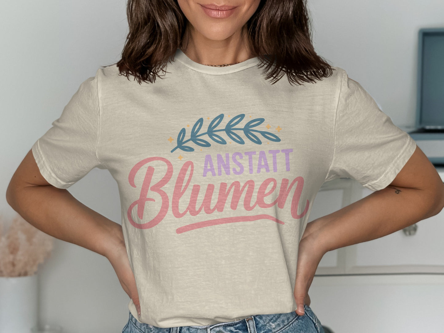 Anstatt Blumen Graphic Tee Casual Apparel Trendy Shirt