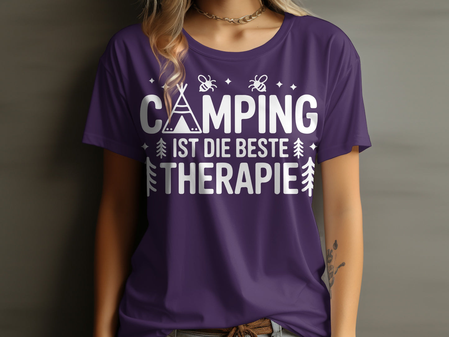 Camping ist die beste Therapie T-Shirt