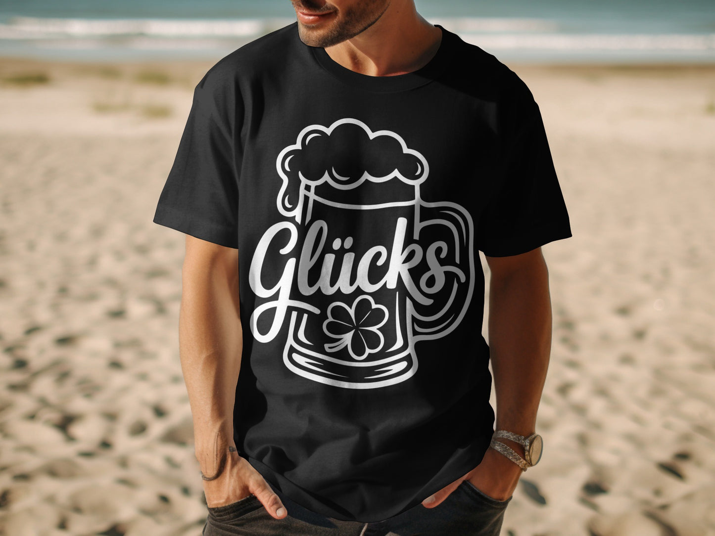Beer Mug Glücks Clover Graphic Tee product