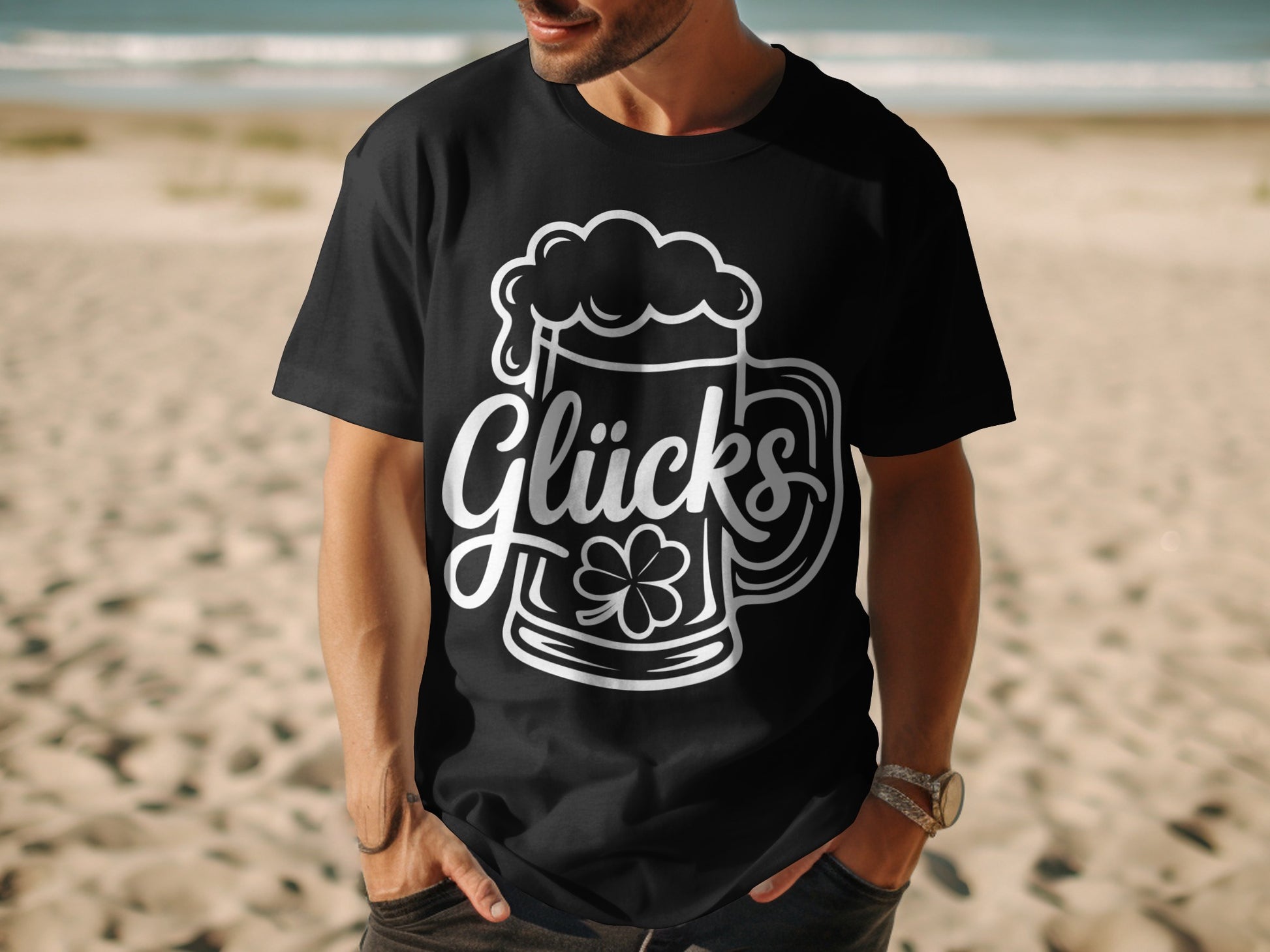 Beer Mug Glücks Clover Graphic Tee product