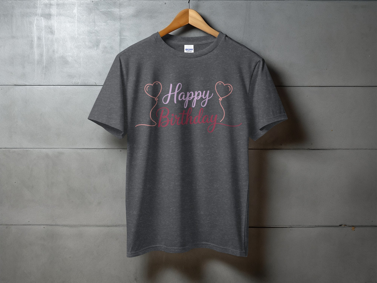 Happy Birthday with Heart Design T-shirt product