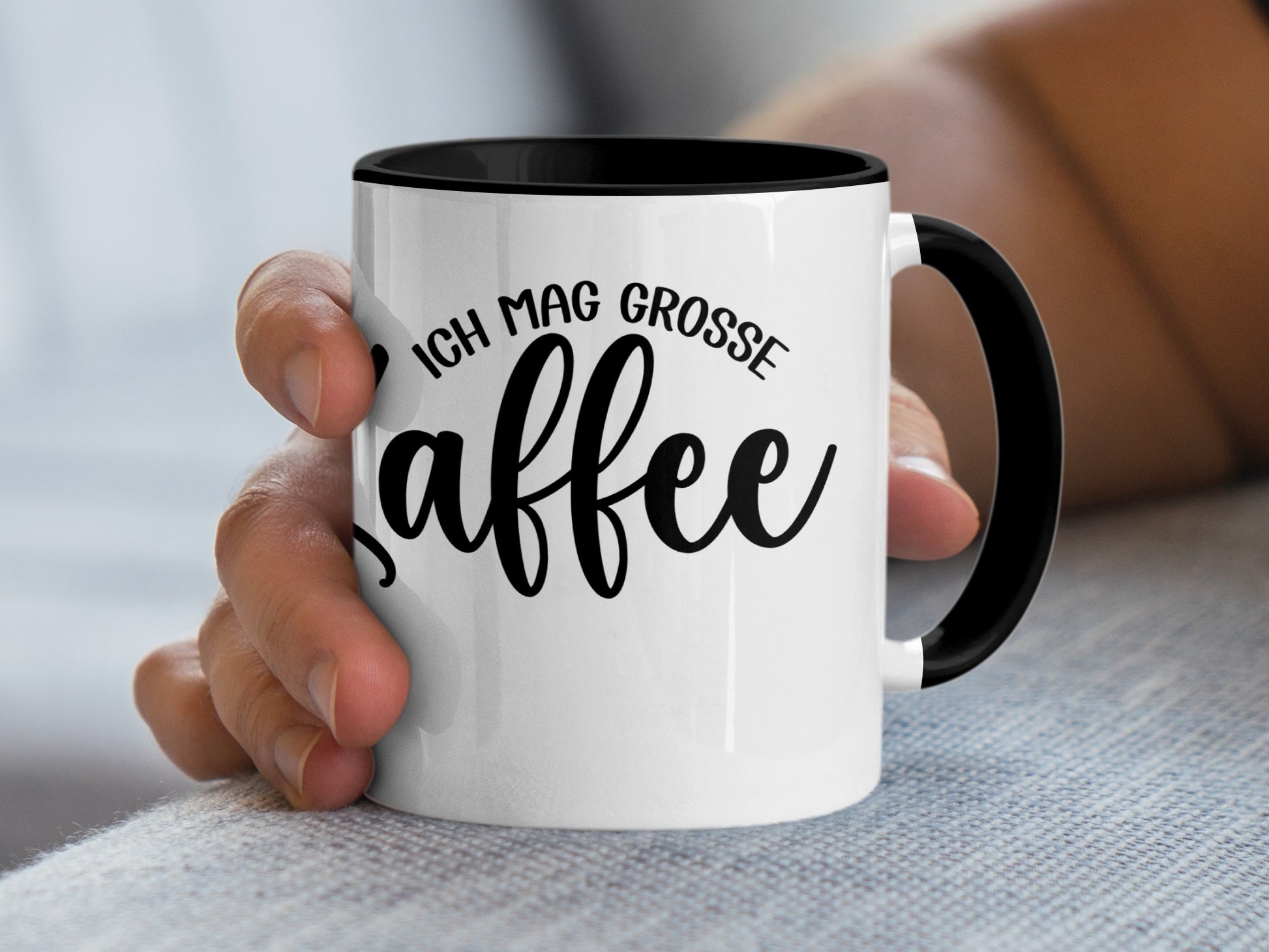 Ich Mag Grosse Kaffe Mug with Bold Print