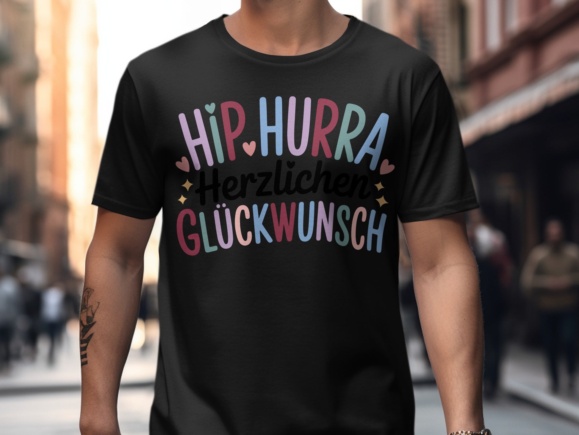 Hip Hurra Herzlichen Glückwunsch T-shirt