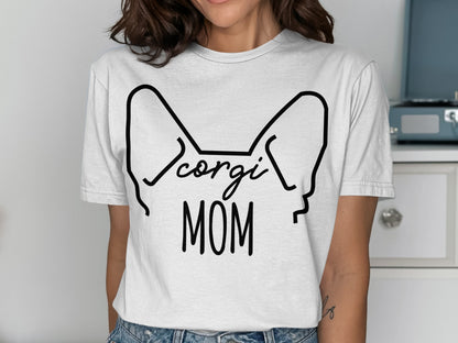 Stylish Corgi Mom T-Shirt for Dog Lovers Product