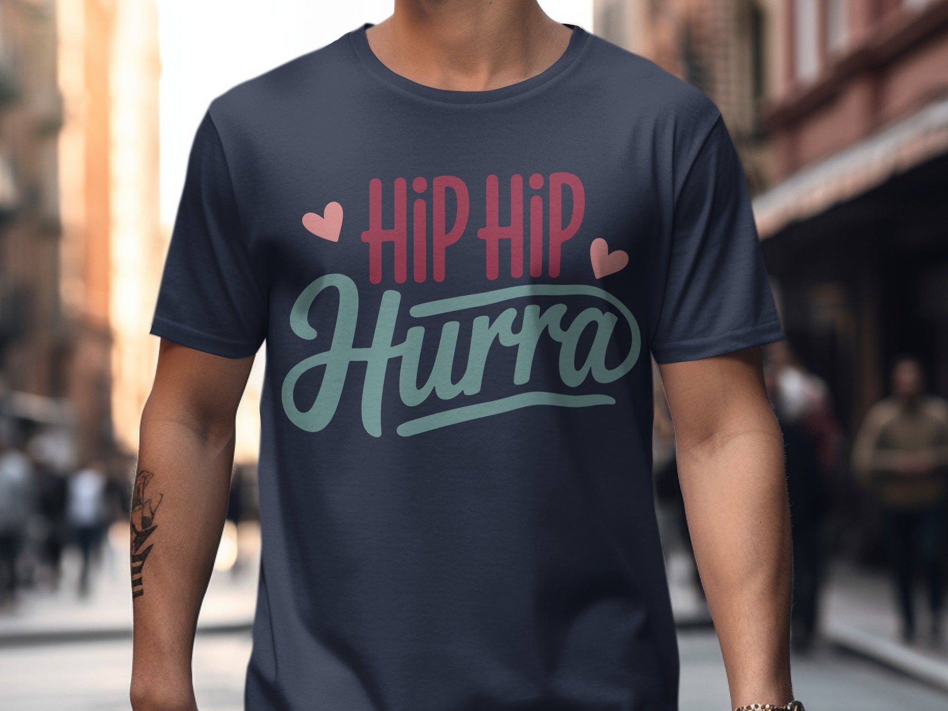 Hip Hip Hurra T-Shirt for Fun Celebrations