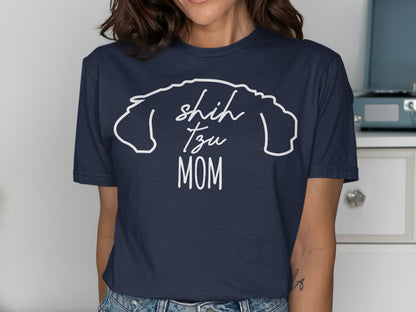 Shih Tzu Mom Graphic Tee for Dog Lovers