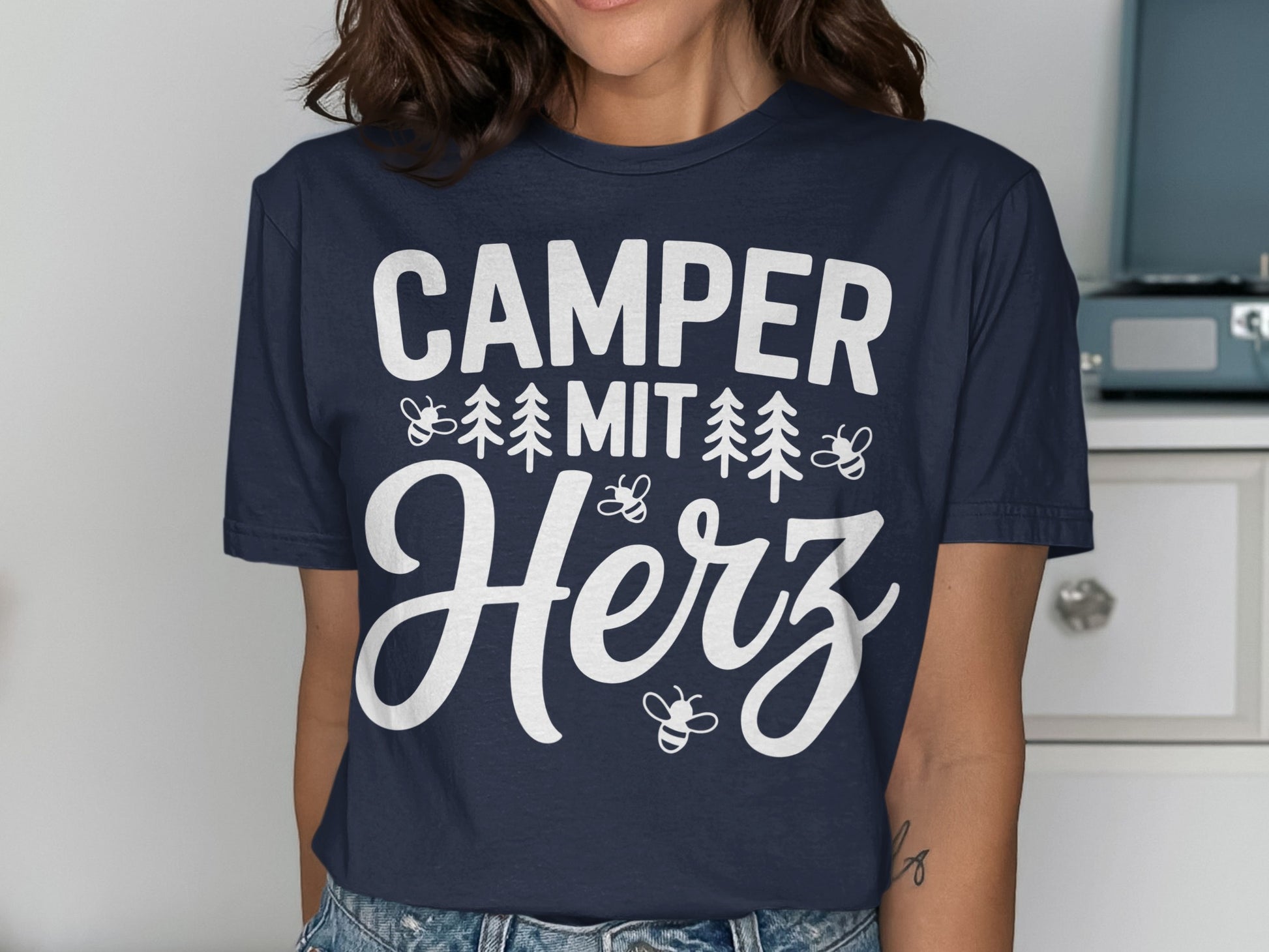 Camper mit Herz T-Shirt