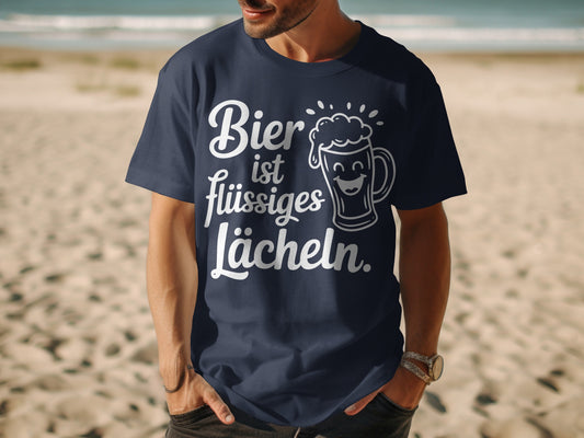 Bier ist flüssiges Lächeln graphic shirt