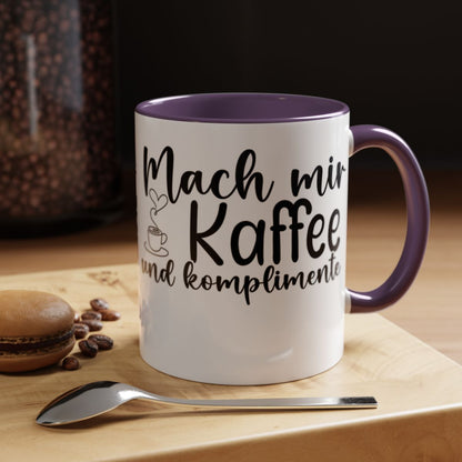 Mach mir Kaffee und Komplimente mug product