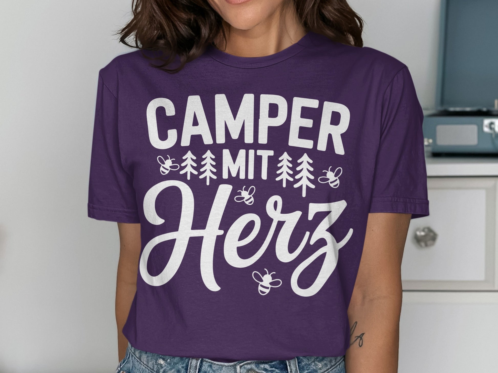 Camper Mit Herz Stylish Shirt Ideal for Camping
