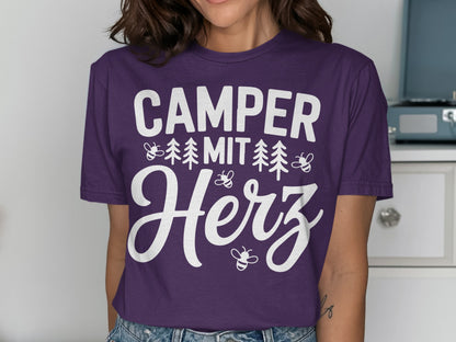 Camper Mit Herz Stylish Shirt Ideal for Camping