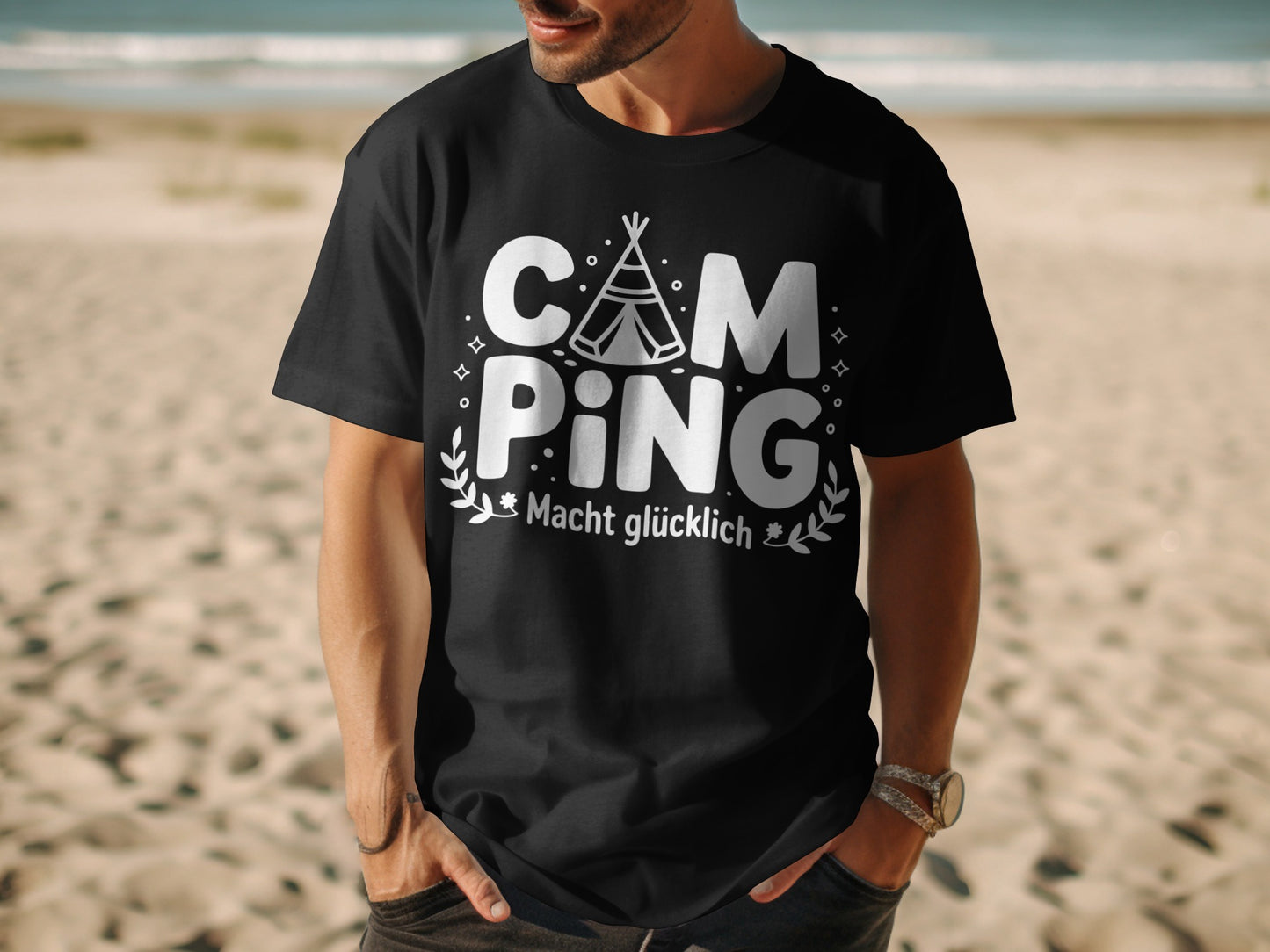 Fun Outdoors Camping Macht Glücklich T-shirt