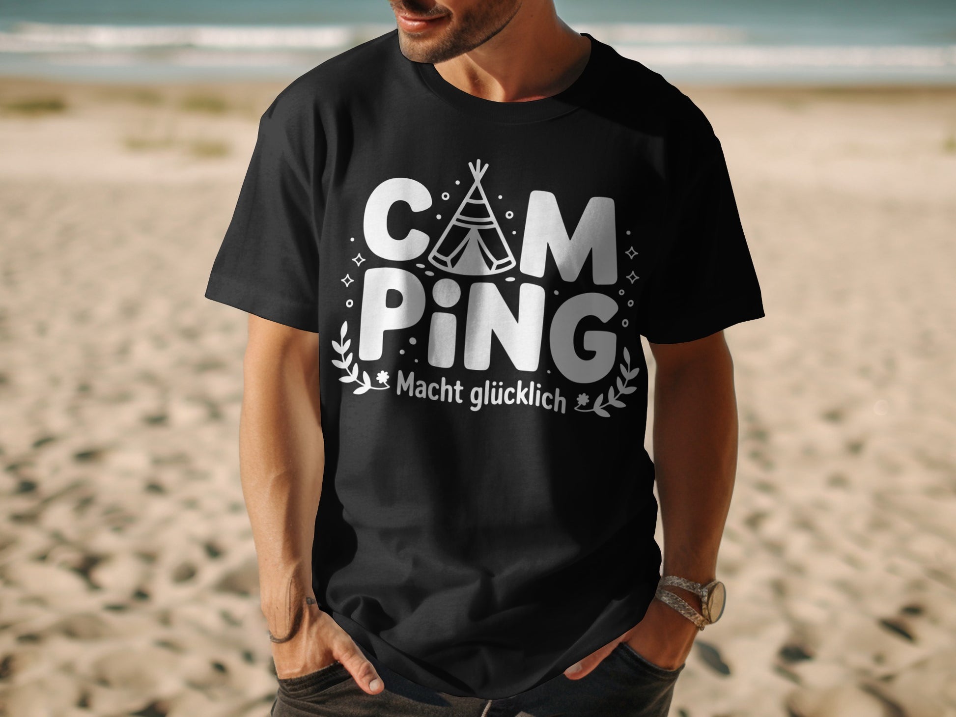 Fun Outdoors Camping Macht Glücklich T-shirt