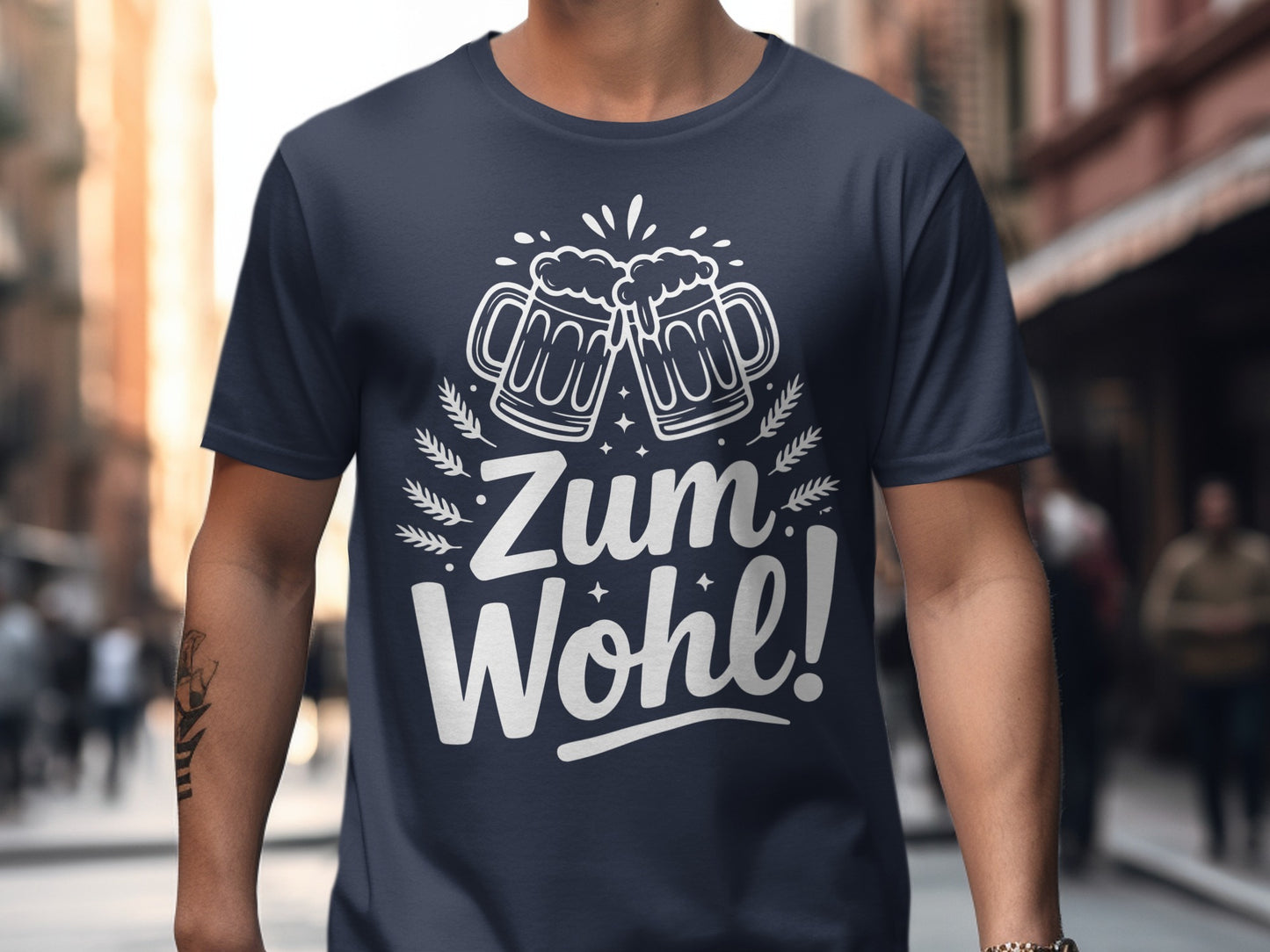 Zum Wohl Beer Cheers Graphic T-Shirt